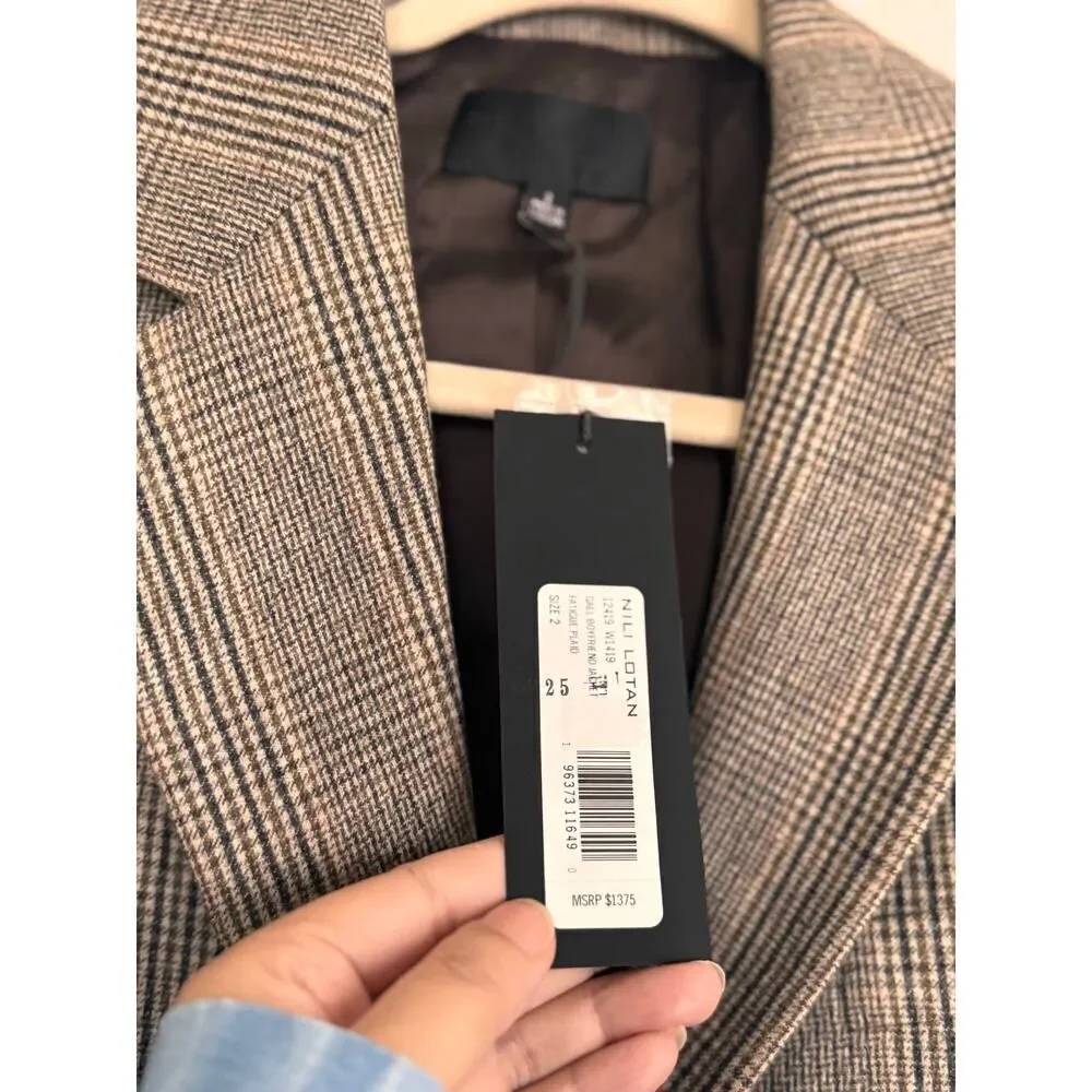 Nili lotan gael boyfriend wool cashmere jacket fatigue US2 - Picture 9 of 10